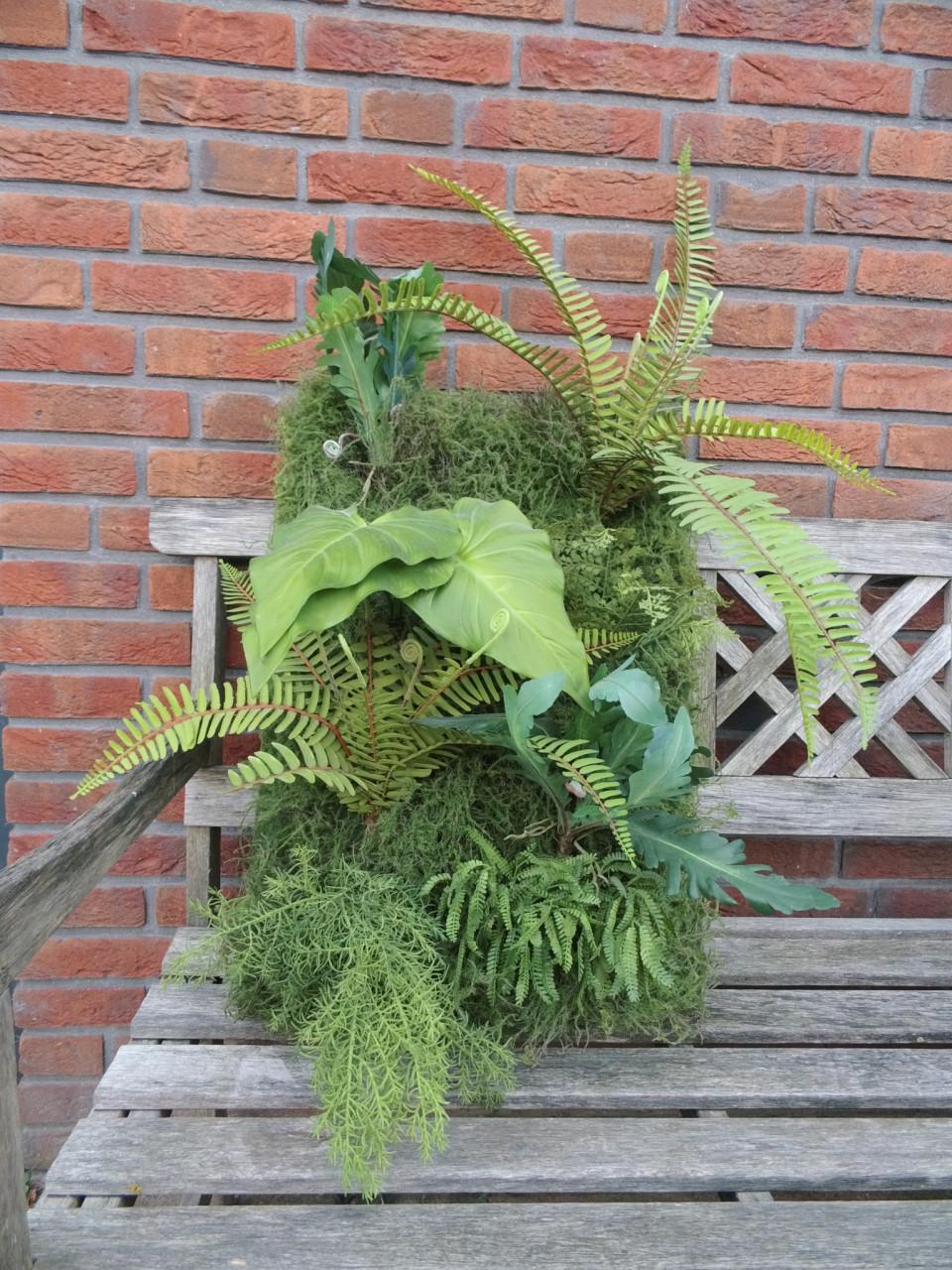 Wanddecoratie met kunstplanten