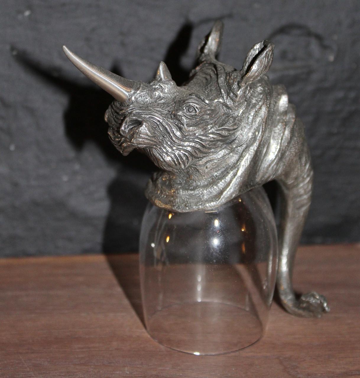 Borrelglas "Frankli Wild" Neushoorn