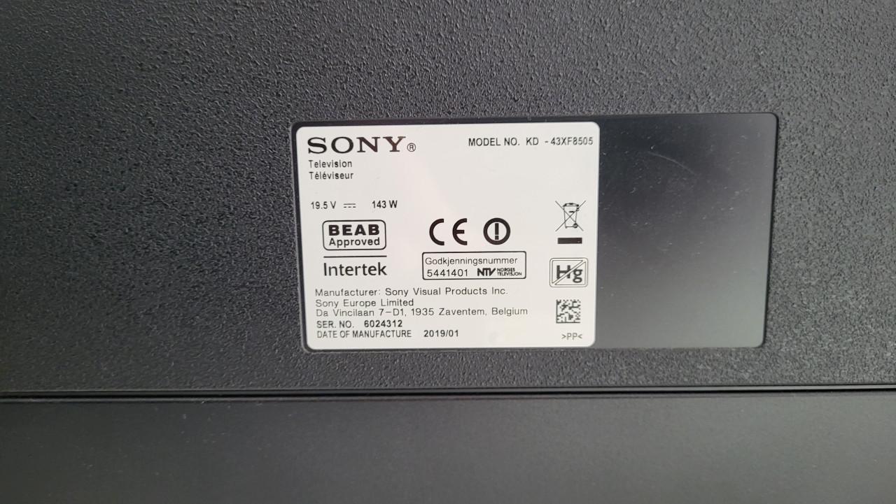 Sony Bravia 43 inch 4K televisie