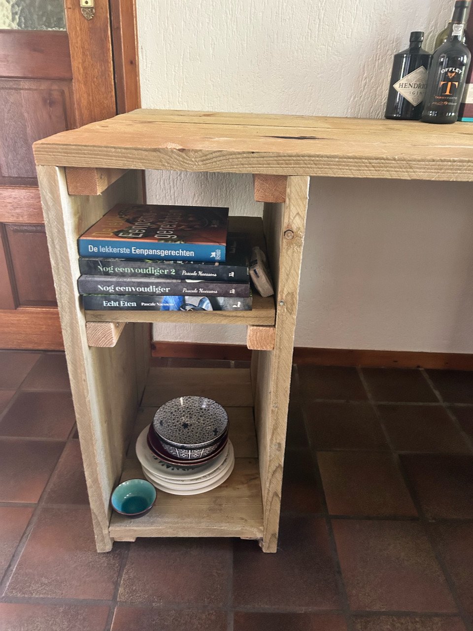 Steigerhouten bureau, oerdegelijk handgemaakt