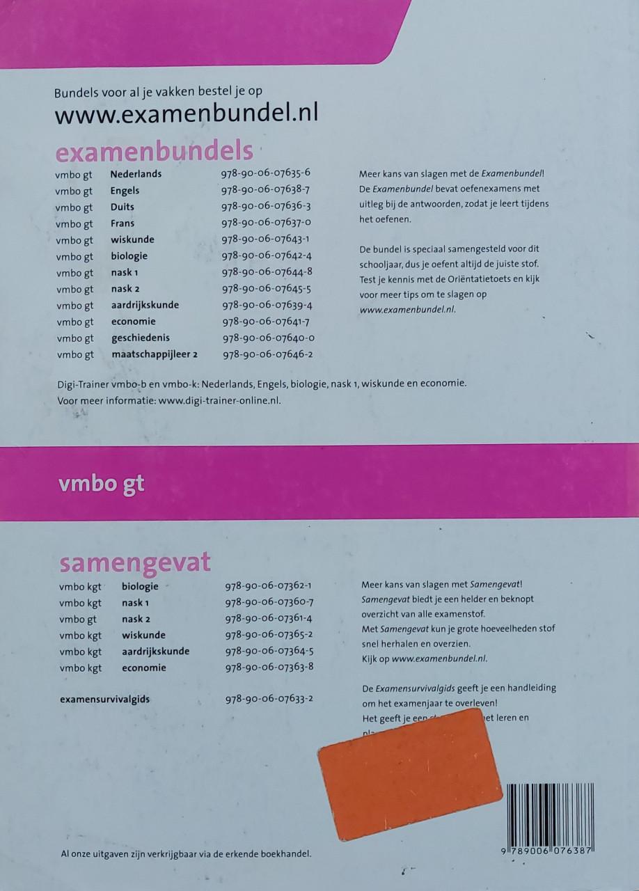 EXAMENBUNDELS VMBO-gt – diverse vakken