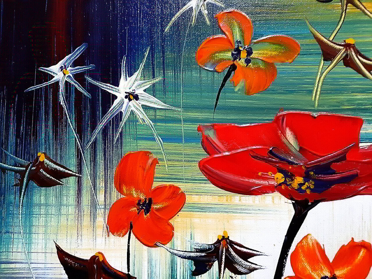...Dreamfield... Prachtig Acryl 3 luik 120 cm x 80 cm x 4 cm