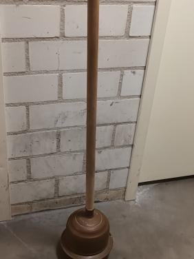 Oude koperen wasstamper