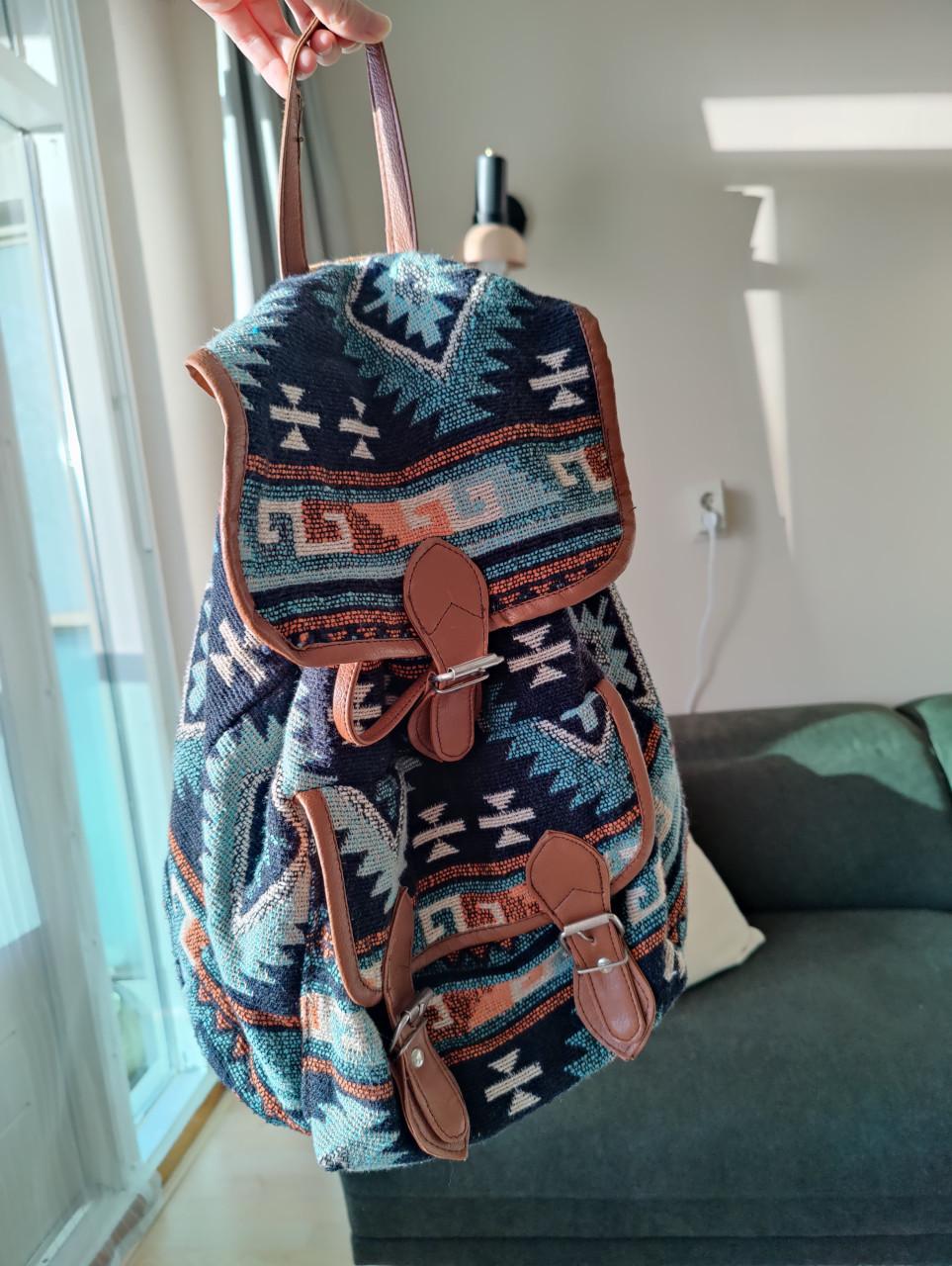 Canvas rugzak vintage aztec-print