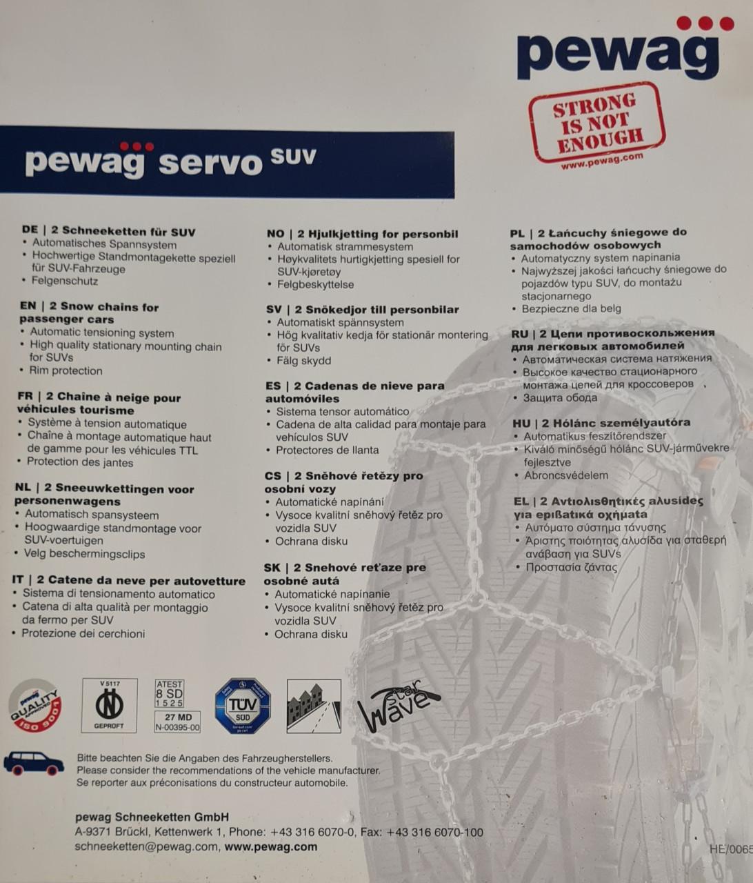 Sneeuwkettingen SUV - 17/18/19/20inch Pewag servo 80A