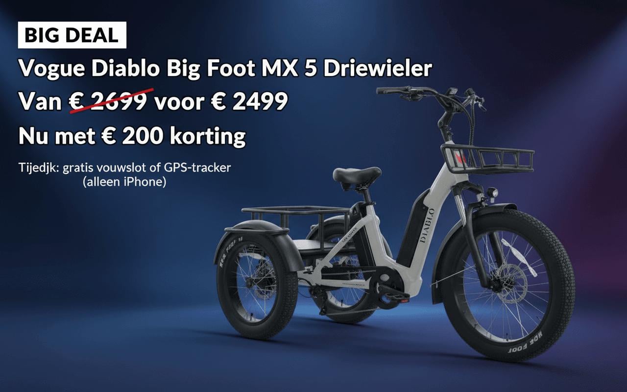 Diablo Big Foot MX 5 Driewieler Van € 2699 voor € 2499,