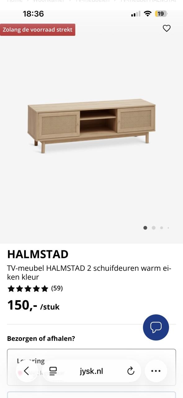Eikenhouten look tv meubel 160 cm breed