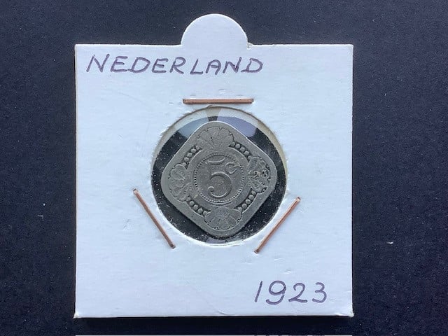 Wilhelmina , 5 cent 1923.
