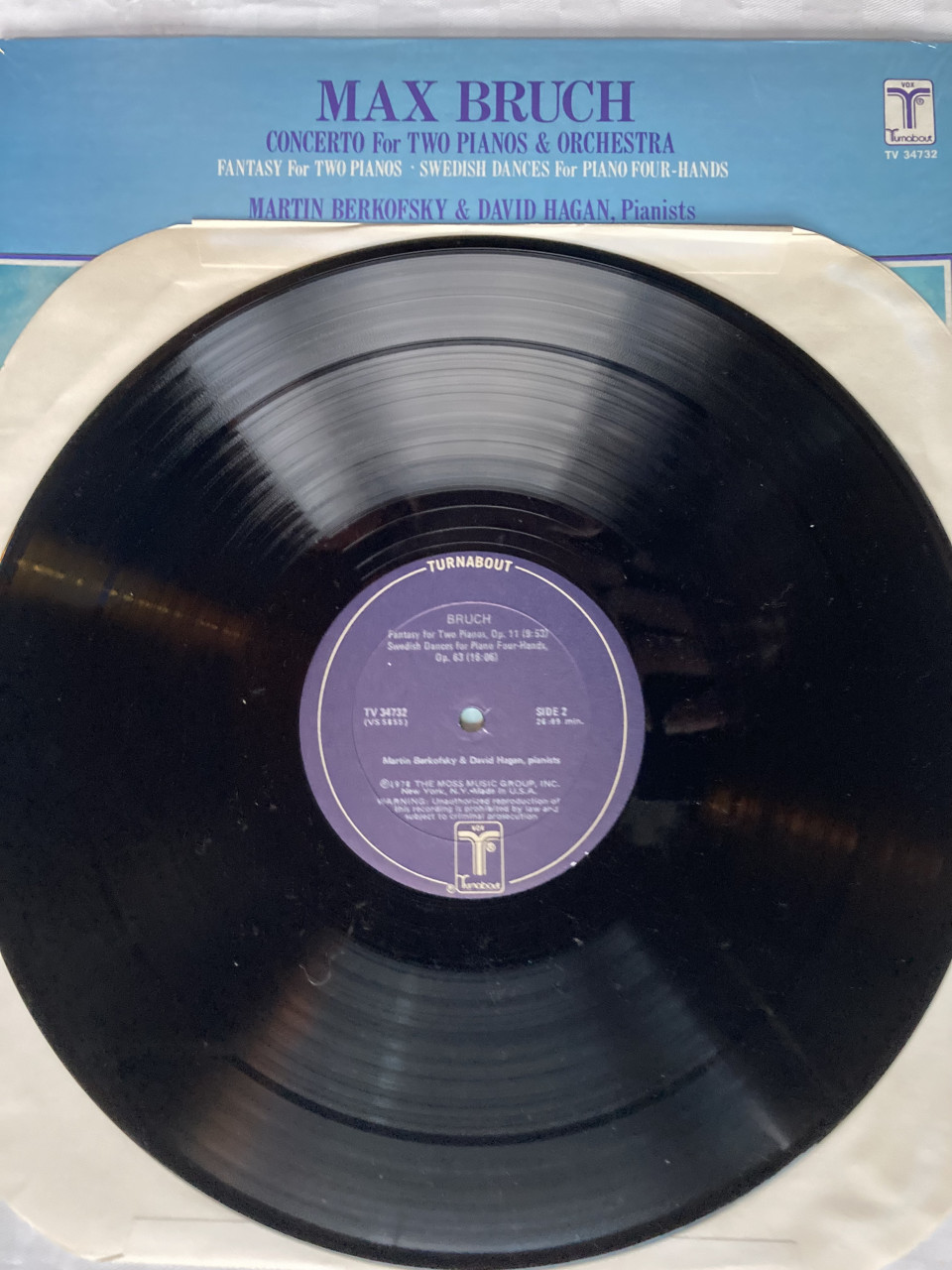 LP Max Bruch Berkofsky Haga Concerto For 2 Piano’s & Orch