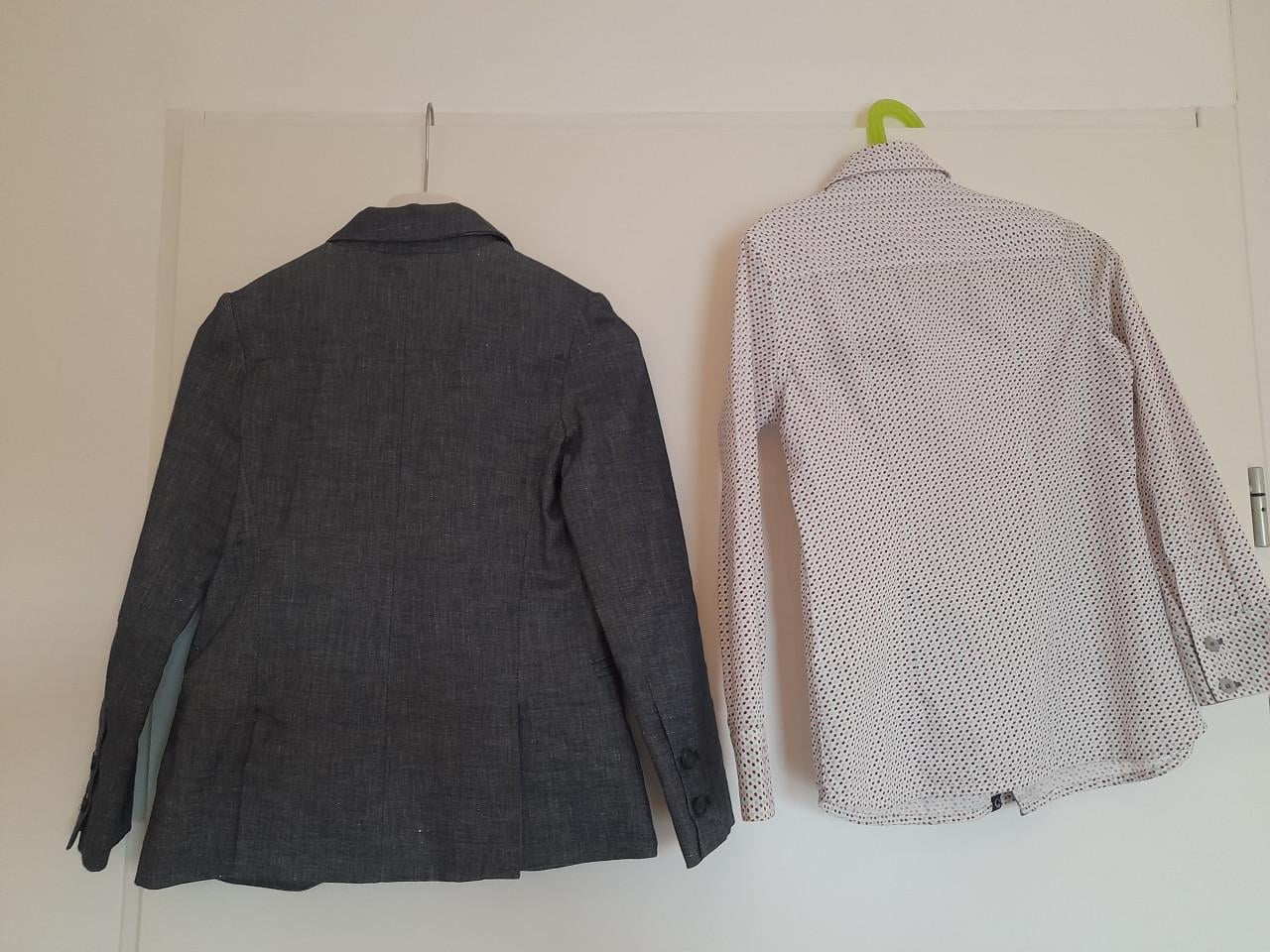 Colbertjasje maat 128 en stippelblouse maat 128 Gymp