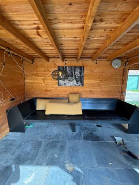 Tuinbank van steigerhout GRATIS