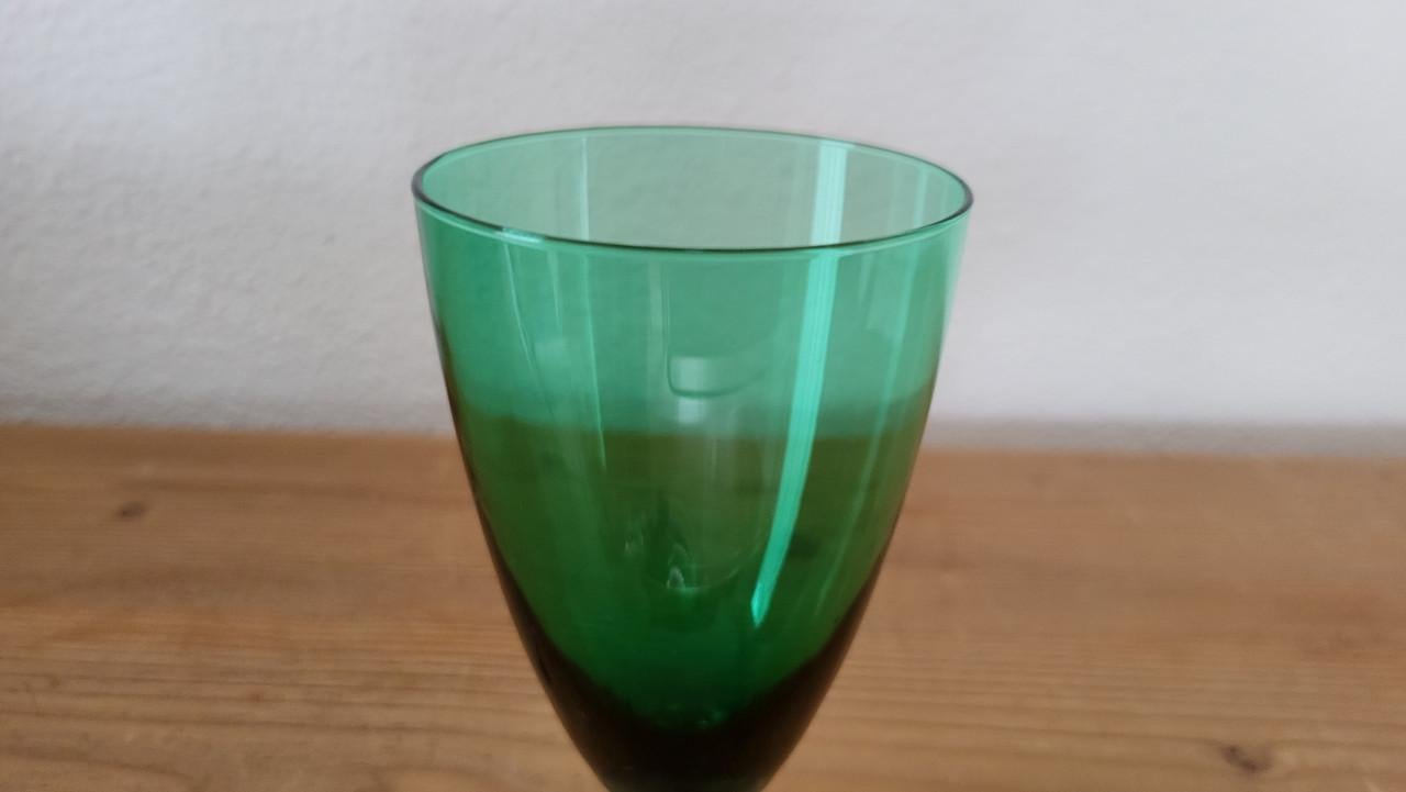 Vintage glas groene kelk