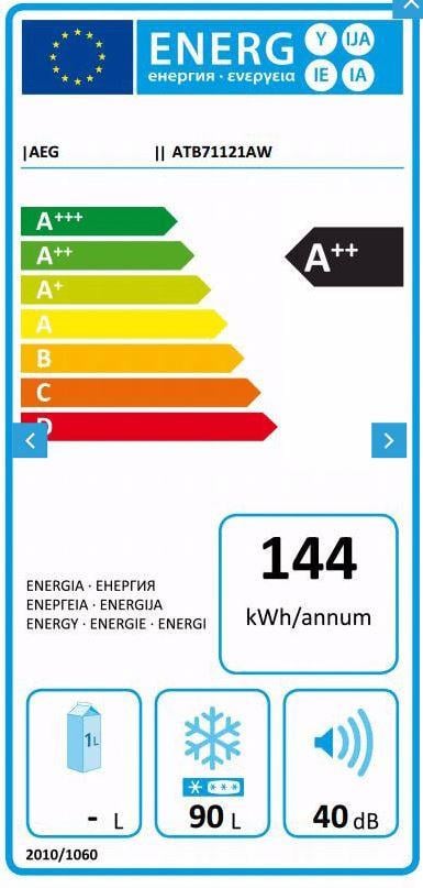 Als nieuw en uitstekend werkende AEG tafelmodel vrieskast – A+++