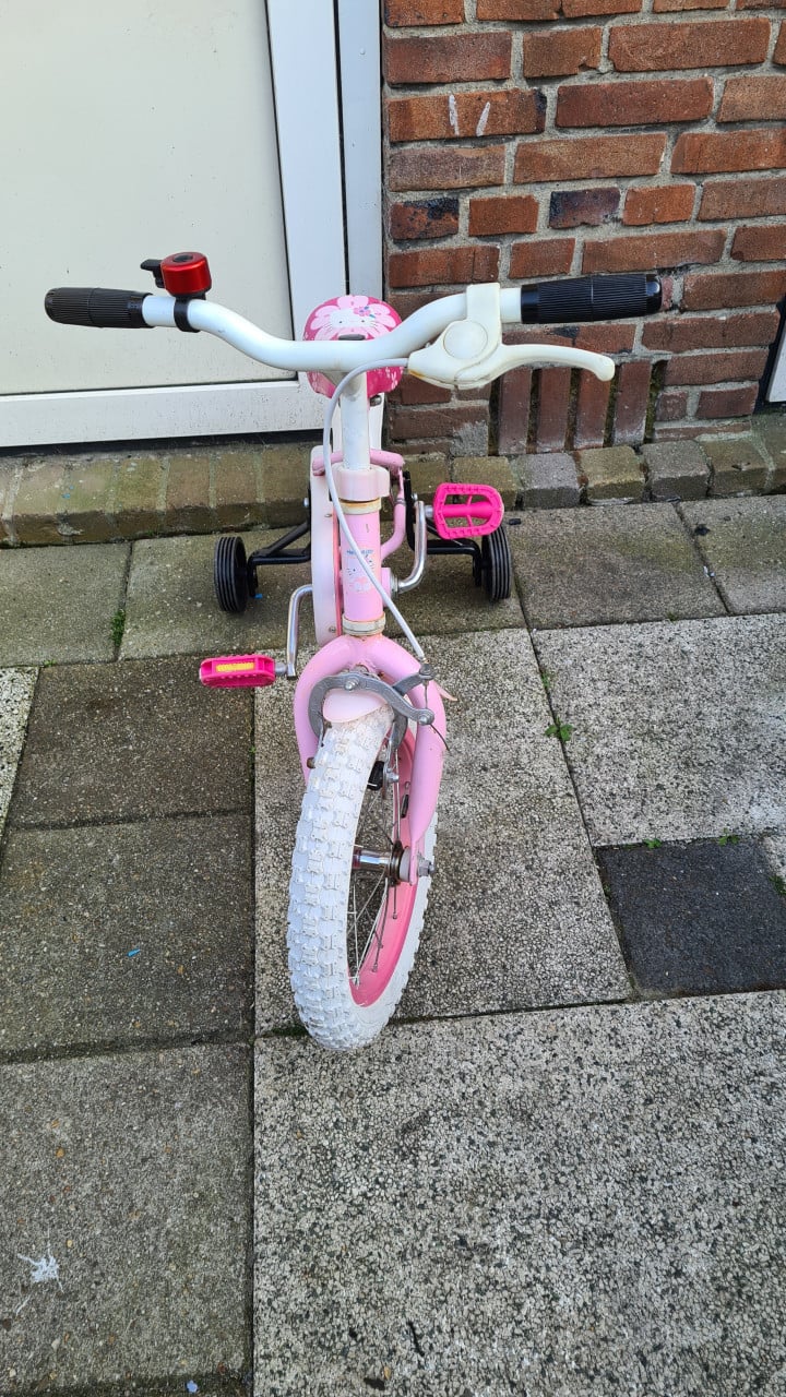 Meisjes fiets merk Hello Kitty - 14 inch-trap rem achter
