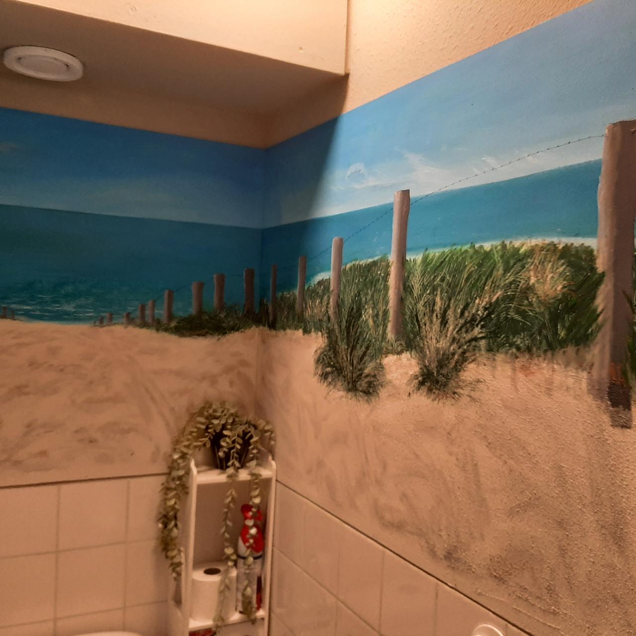 Te koop: een mooi zeezicht in 3 panelen met echt zand