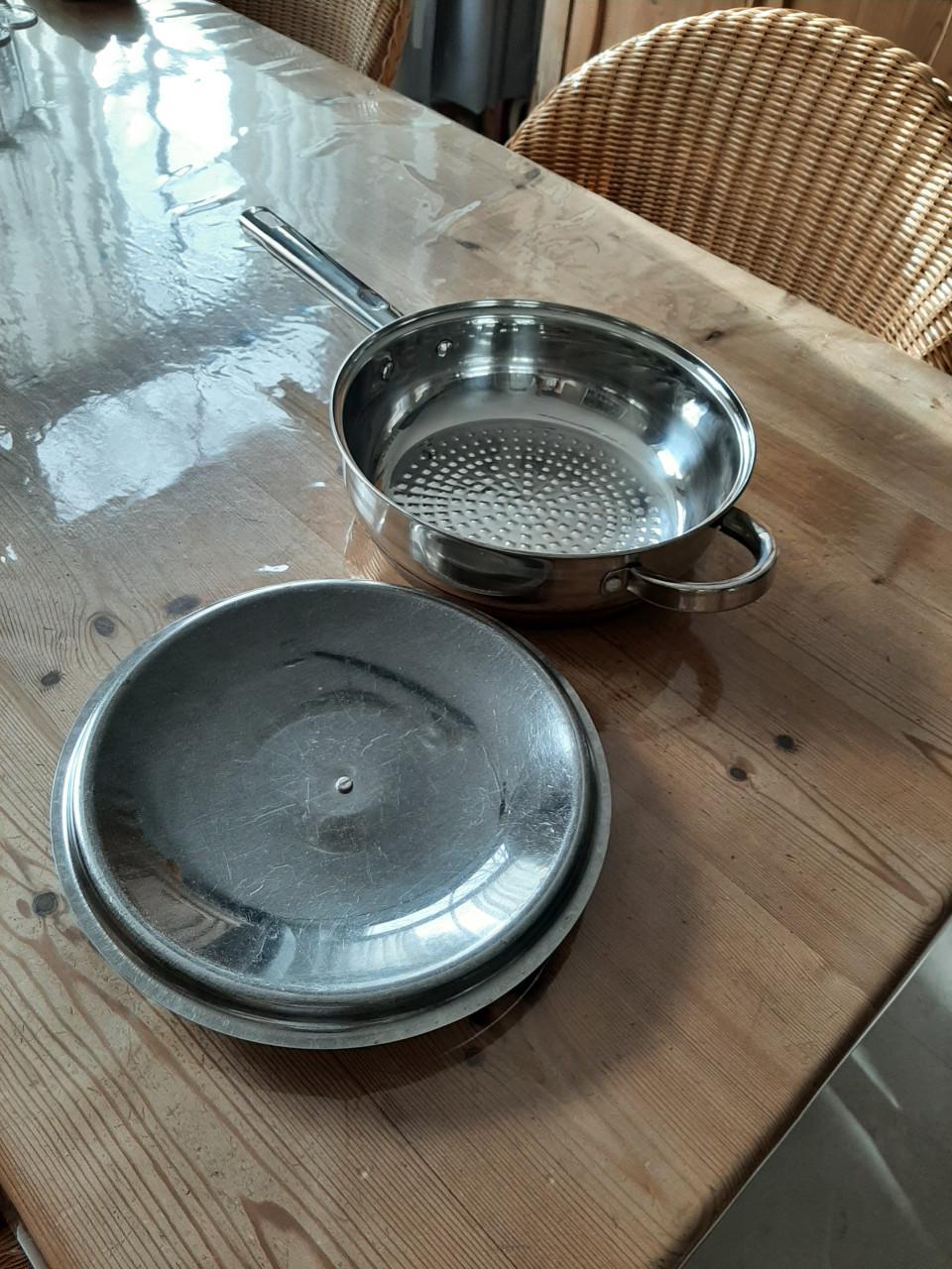 RVS - BRAAD / HAPJESPAN MET DEKSEL