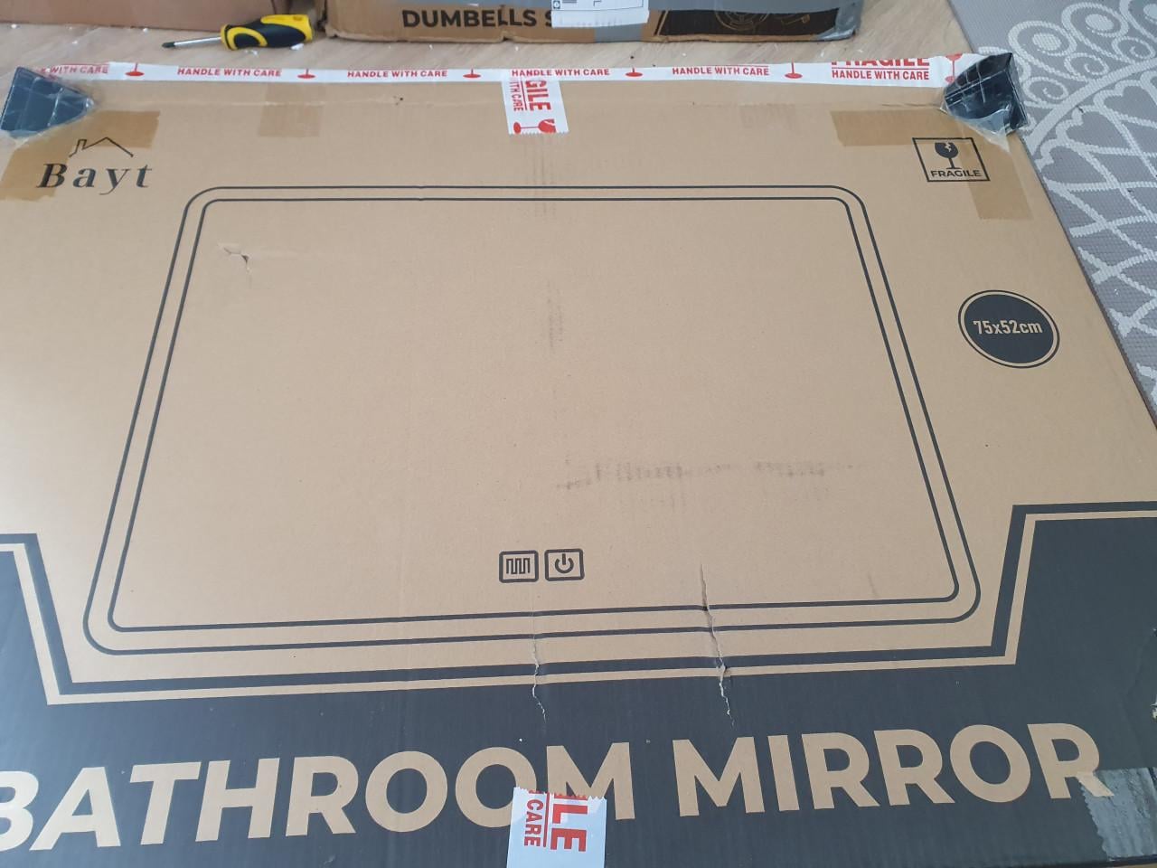 Bayt badkamerspiegel LED 52x75 cm | verlichting | nieuw