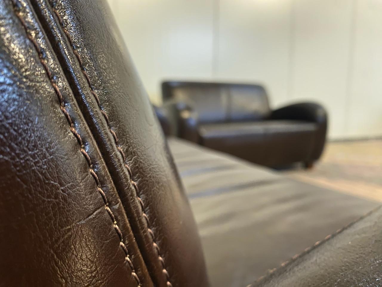 GRATIS LEVERING HEEL NL Bruin Echt Leer Bankstel 3+2,5 Zits