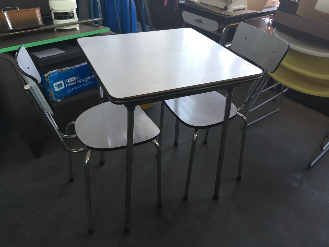 Retro formica keuken set wit