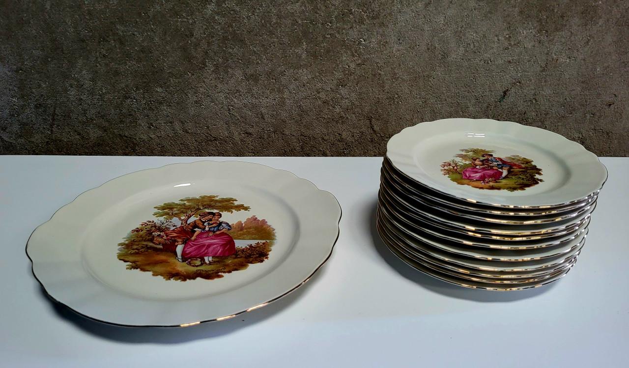 Brocante Gebaksbordjes En Taartschaal