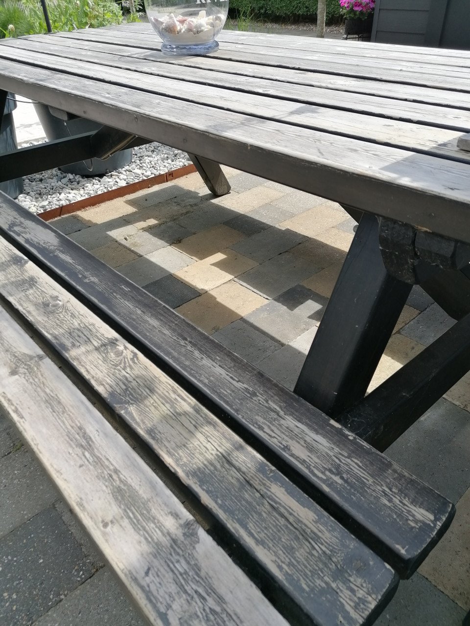 Zware picknicktafel