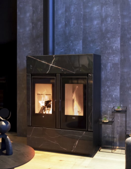 Hybride kachels voor hout en pellets