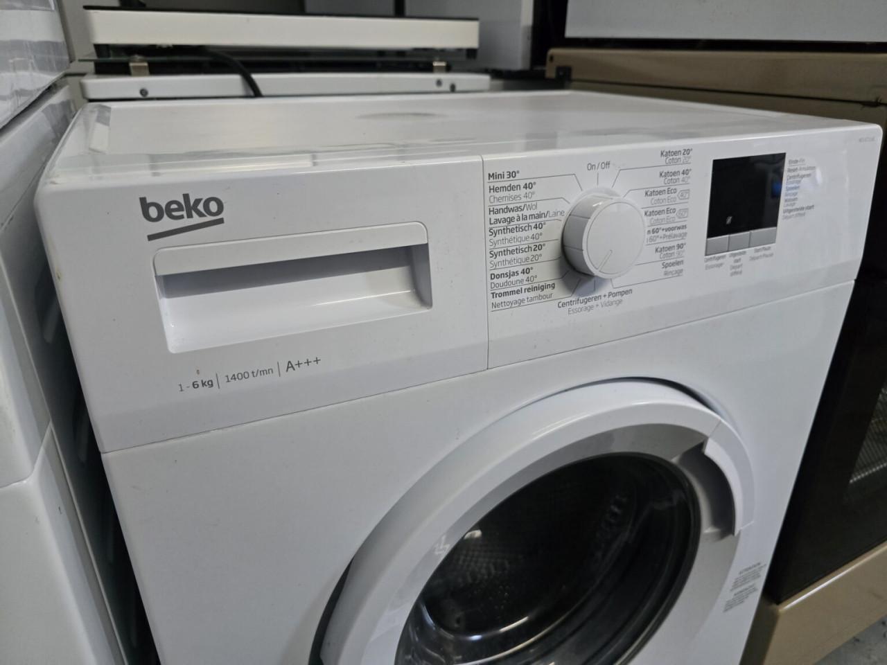 Kort gebruikte Beko Wasmachine 6 kg. 1400 toren energieklasse A+++