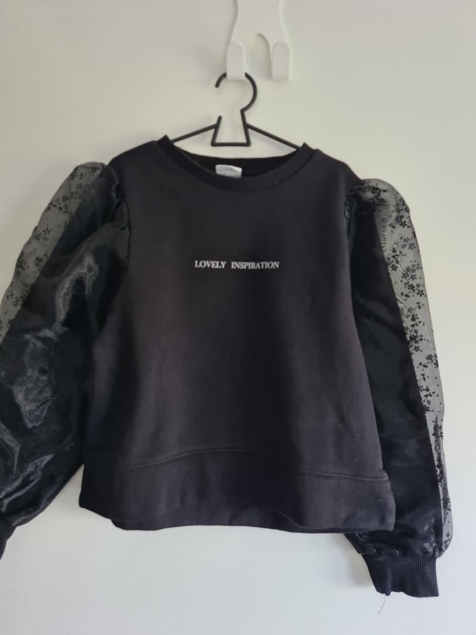 Zara trui met pofmouwen en organza stof - Maat 140