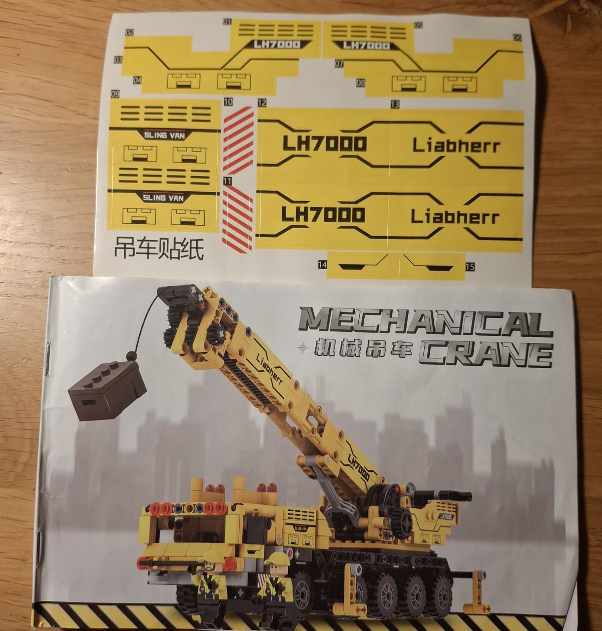 Telekraan Liebherr Lego imitatie