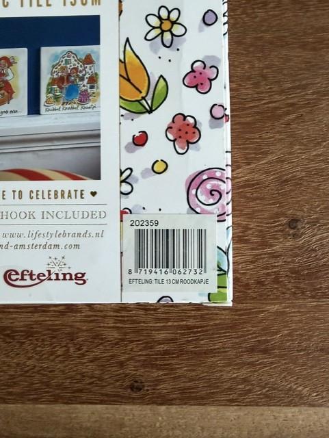 Blond Efteling | keramische tegel 13cm | Roodkapje
