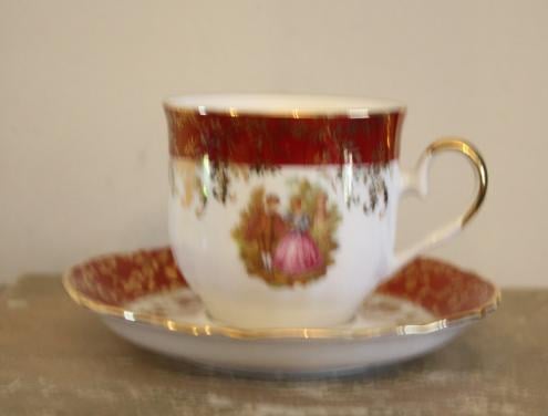 Kop en schotel brocante