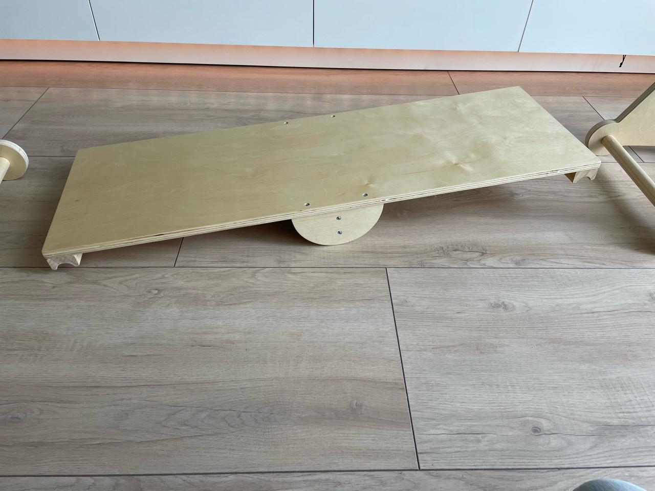 Houten balans bord/bankje