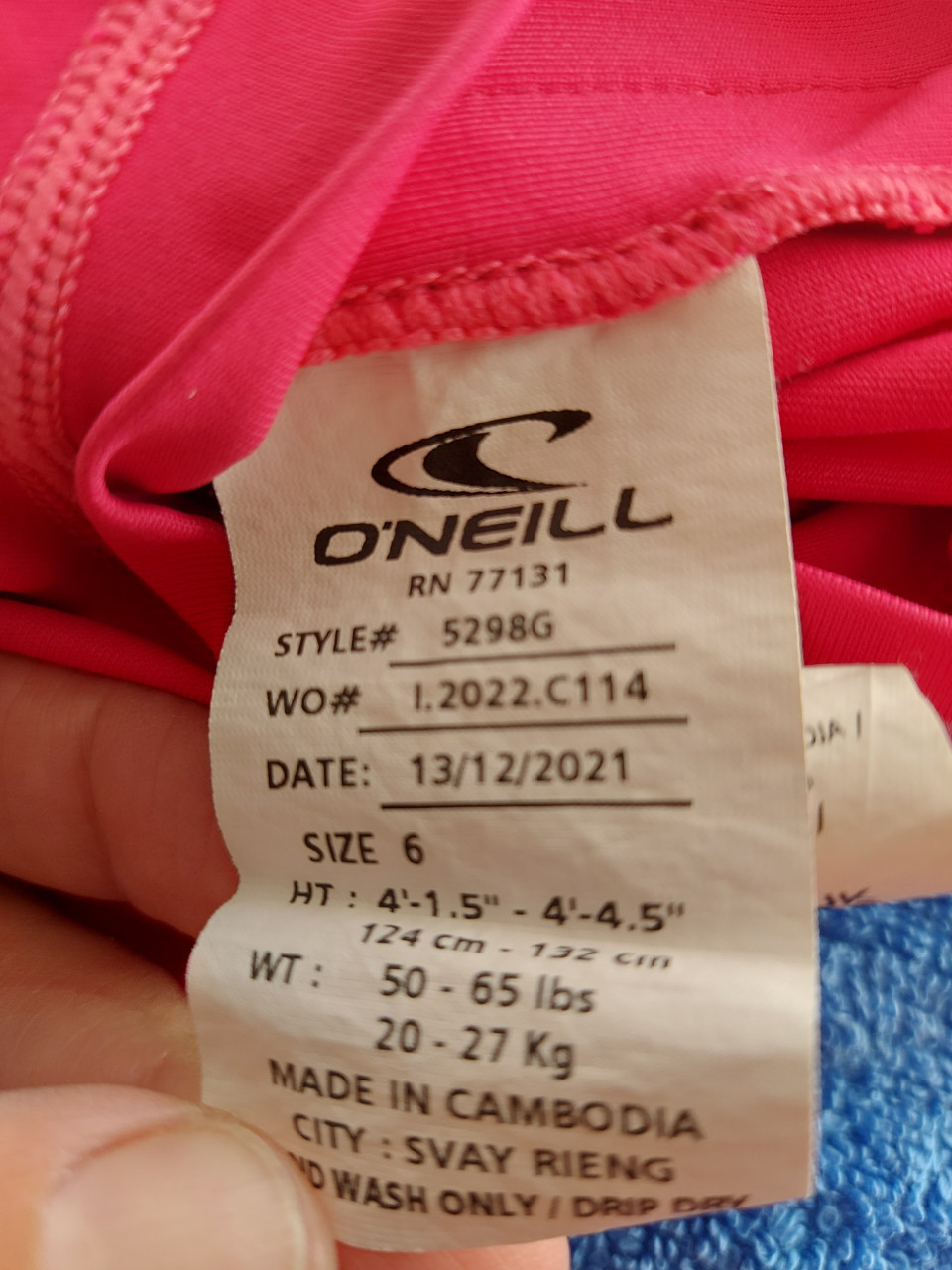 Z.g.a.n. Kids O'Zone UV Spring Wetsuit | Roze