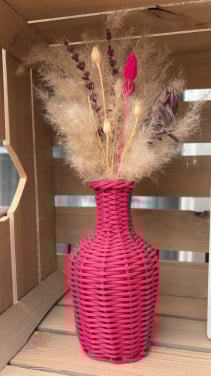 Vaas droogbloemen 6 stuks