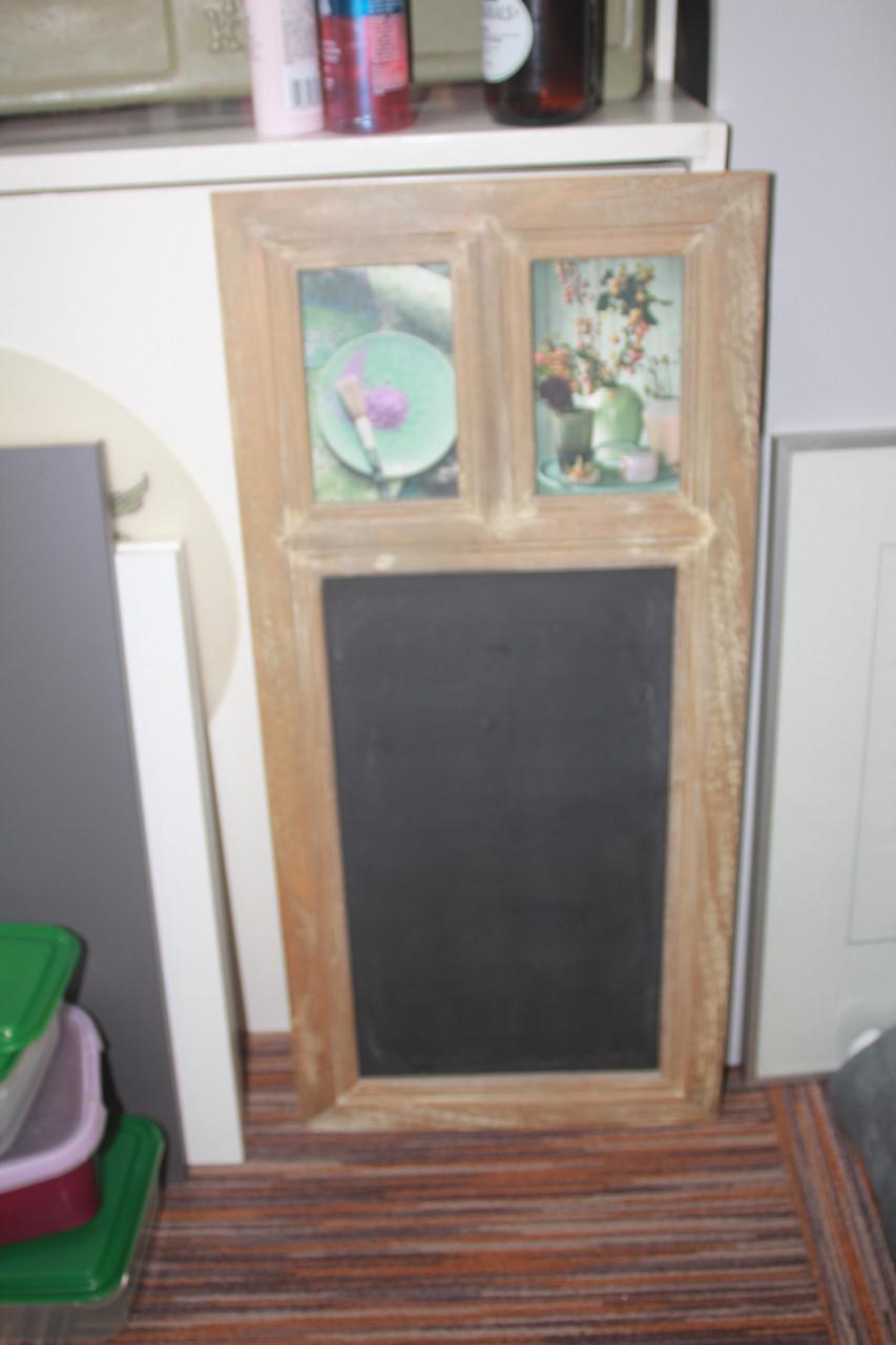Schoolbord met plaats voor foto's