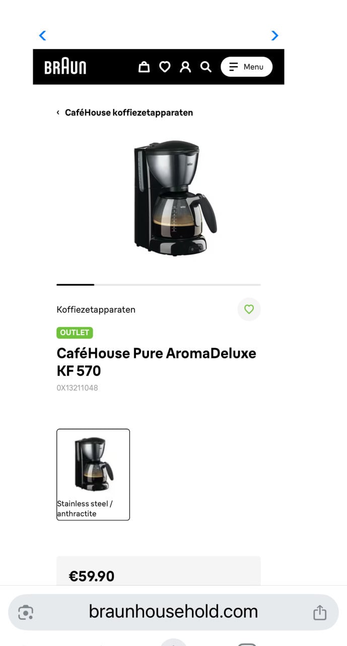 BRAUN Koffiezetapparaat als nieuw winkelprijs €59,-