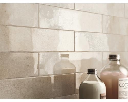 3035-244 Ca 12,6m² handvormlook tegels, beige/crème, 7,5x30cm, 34,95 per m²