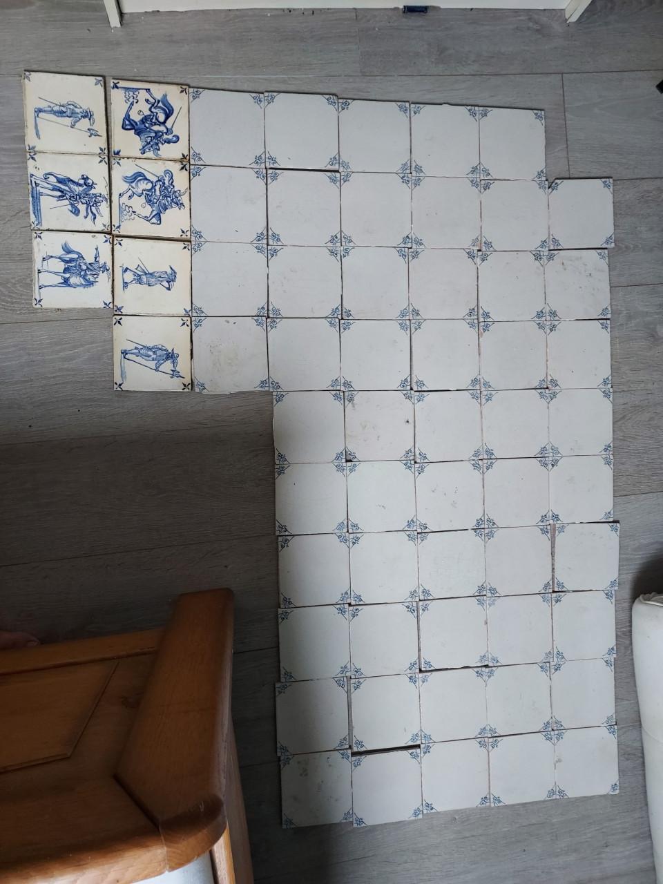 Deftse tegels antiek 18de eeuwse witjes