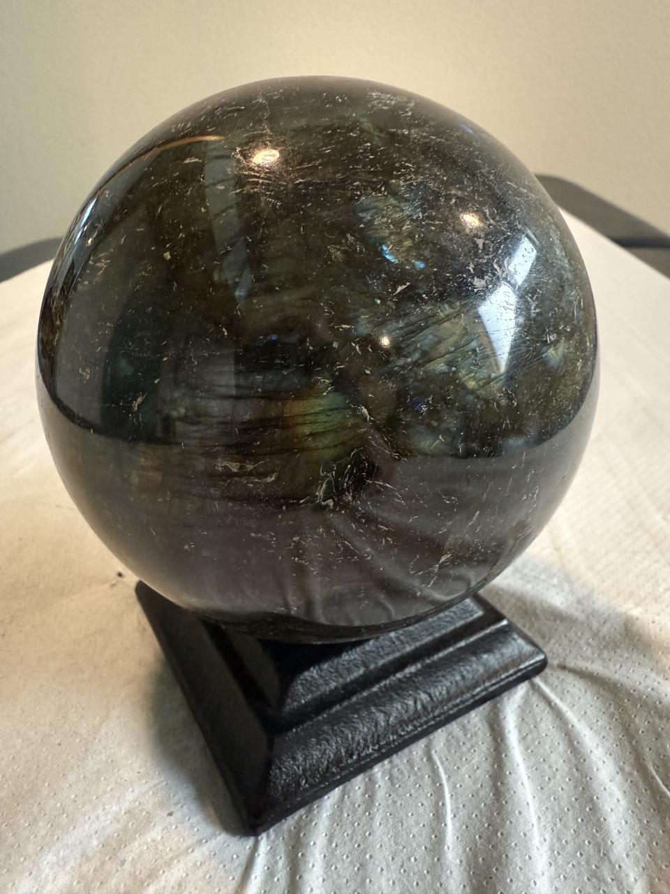 Mineralen: labradoriet bol