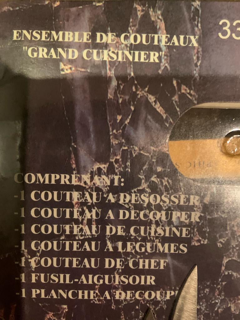 Te koop; GERESERVEERD keuken messenset koken messen set professioneel