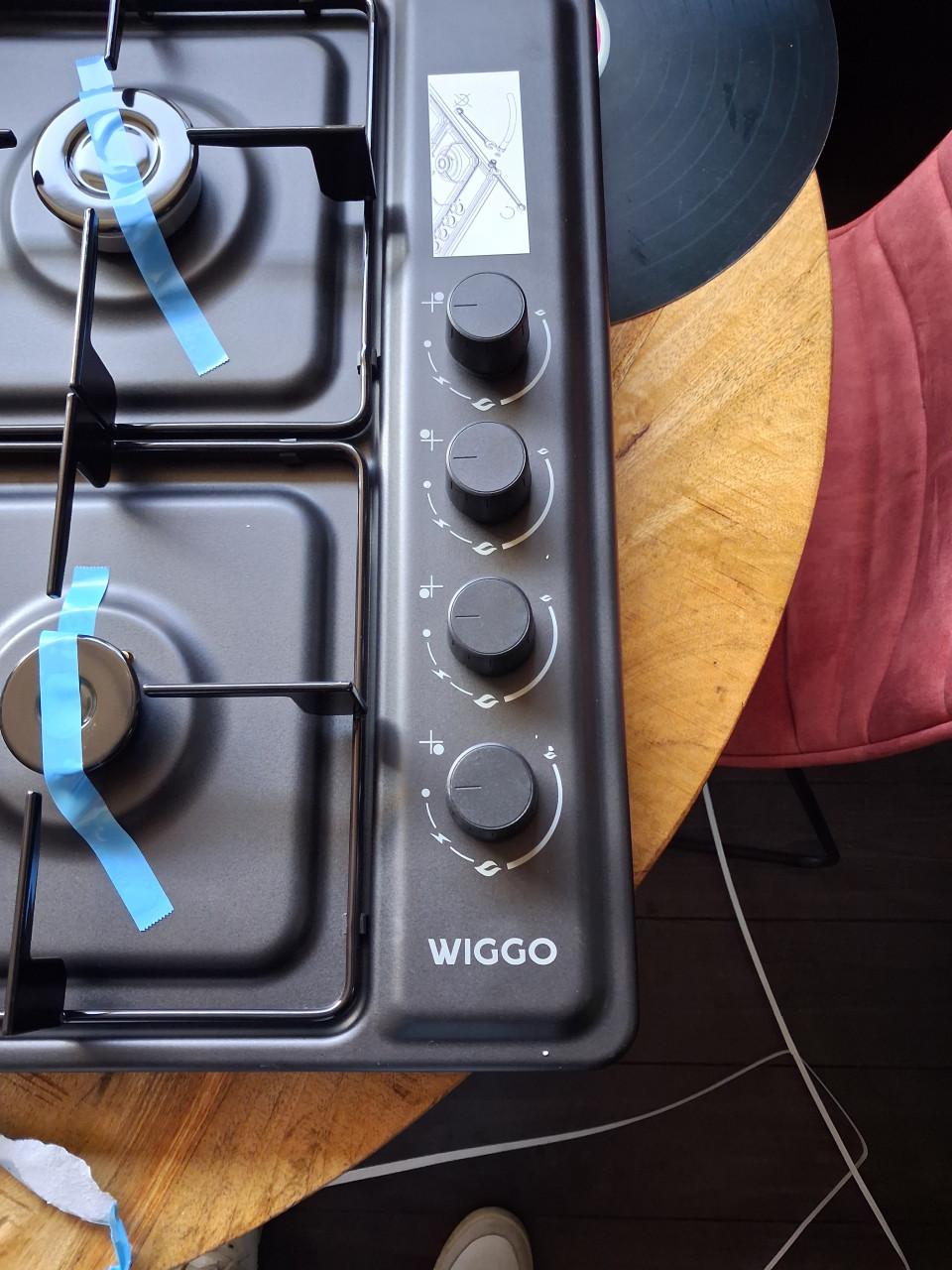 Kookplaat, zwart op gas