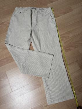 Parami wide fit beige streep maat 40 linnen & katoen