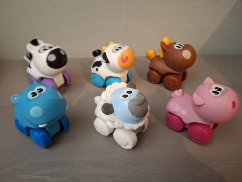 Dieren op wieltjes: 6 x