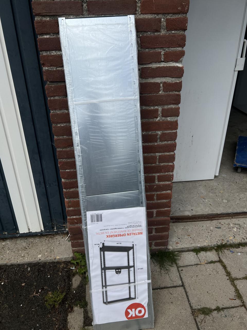 OK stellingkast / opbergkast metaal 150x75x30 cm 120 kg