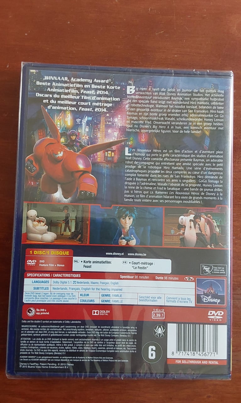 Originele Dvd Big hero 6 van Disney nog in de verpakking