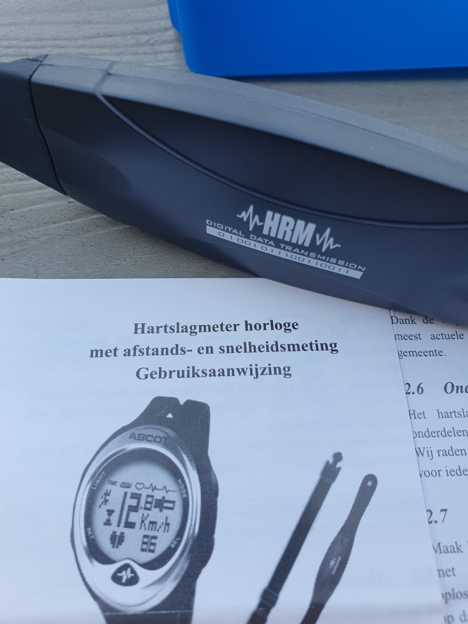 4 delig sport set, Polshorloge met hartslagmeter van ascot, sigma...