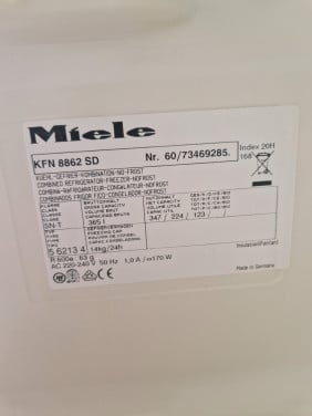 Miele combi vries-koelkast