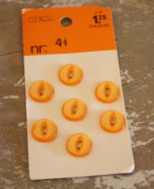 Set nieuwe oranje knoopjes