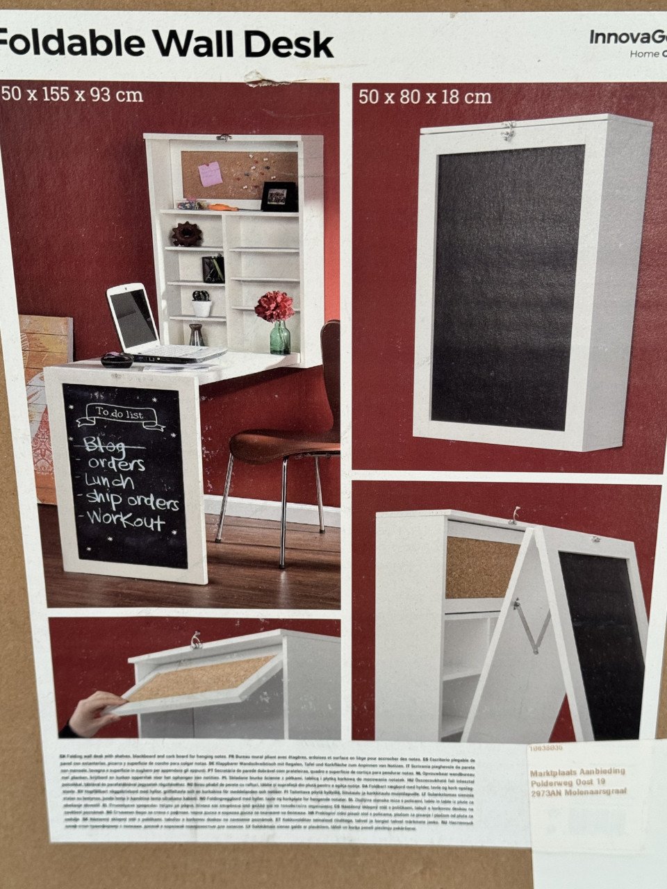 Kinder vouwbare muur bureau