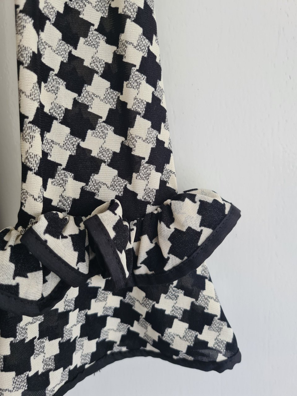 Nieuw! Pied de poule zwart-wit tuniek Luxe Collection Paris  Maat M